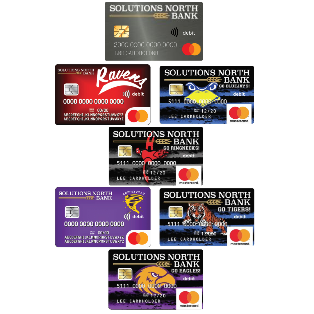 This image shows the print options for SNB debit cards.